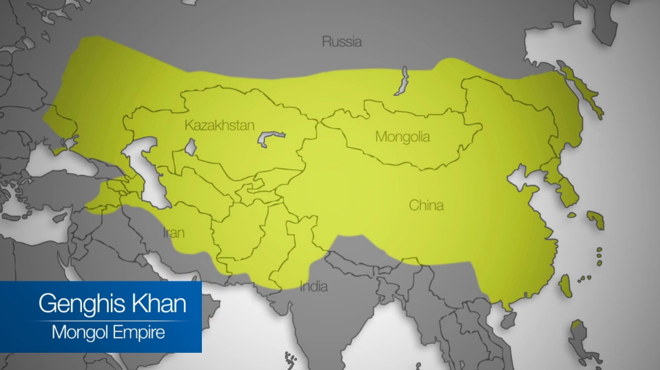 genghis khan empire map